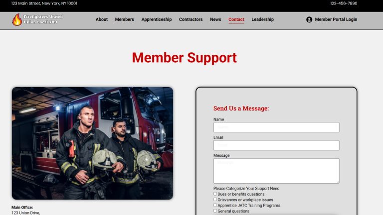 Firefighter Union Website
