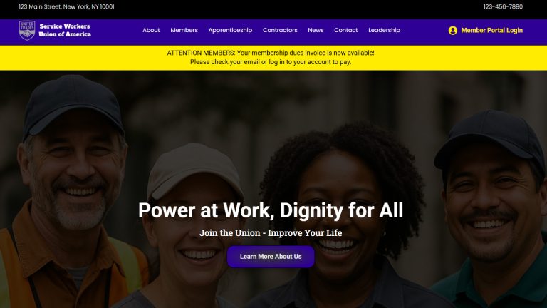 Service Workers Union Website